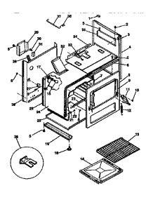 Cabinet parts for Kenmore Range 119.7738990 (1197738990, 119 7738990) from AppliancePartsPros.com