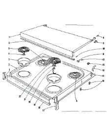Cook Top Section parts for Kenmore Range 101.9136400 (1019136400, 101 9136400) from AppliancePartsPros.com