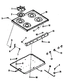 Main Top Section parts for Kenmore Range 911.7808512 (9117808512, 911 7808512) from AppliancePartsPros.com