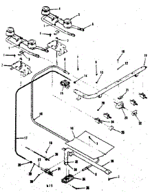 Burner Section parts for Kenmore Range 911.7808512 (9117808512, 911 7808512) from AppliancePartsPros.com