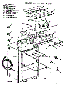 Kenmore Electric Built-In Oven parts for Kenmore Range 103.4075500 (1034075500, 103 4075500) from AppliancePartsPros.com