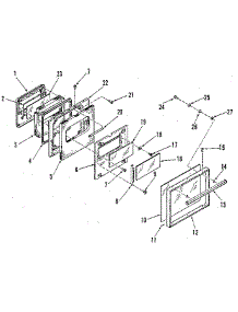 Oven Door Section parts for Kenmore Range 278.4038814 (2784038814, 278 4038814) from AppliancePartsPros.com
