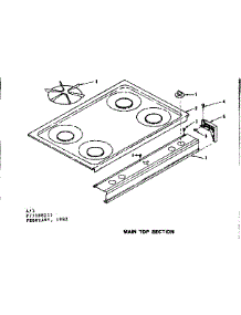Main Top Section parts for Kenmore Range 119.7188211 (1197188211, 119 7188211) from AppliancePartsPros.com