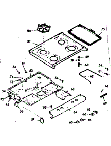 Main Top Section parts for Kenmore Range 103.7177340 (1037177340, 103 7177340) from AppliancePartsPros.com