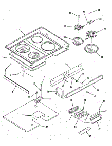 Main Top Section parts for Kenmore Range 911.9858710 (9119858710, 911 9858710) from AppliancePartsPros.com