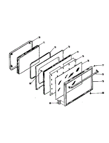 Oven Door parts for Kenmore Range 119.7398311 (1197398311, 119 7398311) from AppliancePartsPros.com