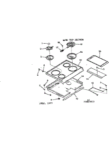 Main Top Section parts for Kenmore Range 103.9867810 (1039867810, 103 9867810) from AppliancePartsPros.com