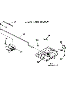 Power Lock Section parts for Kenmore Range 103.9867810 (1039867810, 103 9867810) from AppliancePartsPros.com