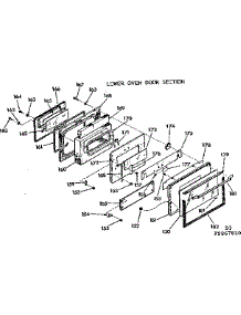 Lower Oven Door Section parts for Kenmore Range 103.9867810 (1039867810, 103 9867810) from AppliancePartsPros.com