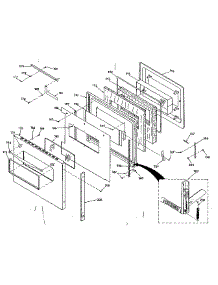 Upper Porcelain Door parts for Kenmore Range 850.4277222 (8504277222, 850 4277222) from AppliancePartsPros.com