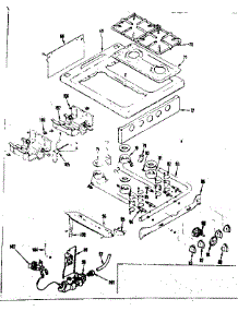 Top Burner Section parts for Kenmore Range 119.7256800 (1197256800, 119 7256800) from AppliancePartsPros.com