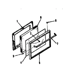 Oven Door Section parts for Kenmore Range 911.3628610 (9113628610, 911 3628610) from AppliancePartsPros.com