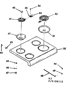 Main Top Section parts for Kenmore Range 911.9108112 (9119108112, 911 9108112) from AppliancePartsPros.com
