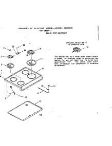 Main Top Section parts for Kenmore Range 911.9158411 (9119158411, 911 9158411) from AppliancePartsPros.com