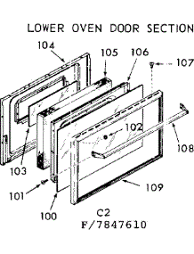 Lower Oven Door Section parts for Kenmore Range 103.7847660 (1037847660, 103 7847660) from AppliancePartsPros.com