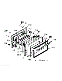 Oven Door Section parts for Kenmore Range 103.7177120 (1037177120, 103 7177120) from AppliancePartsPros.com