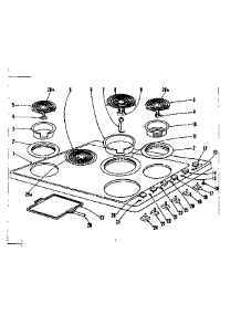 Cook Top Section parts for Kenmore Range 101.9386441 (1019386441, 101 9386441) from AppliancePartsPros.com