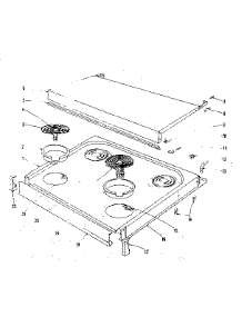 Cook Top Section parts for Kenmore Range 101.9126640 (1019126640, 101 9126640) from AppliancePartsPros.com