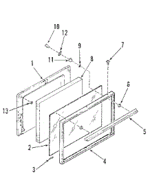 Oven Door Section parts for Kenmore Range 911.9108810 (9119108810, 911 9108810) from AppliancePartsPros.com