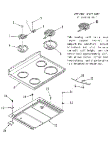 Main Top Section parts for Kenmore Range 911.9108810 (9119108810, 911 9108810) from AppliancePartsPros.com