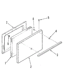 Oven Door Section parts for Kenmore Range 911.9108810 (9119108810, 911 9108810) from AppliancePartsPros.com