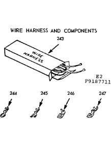 Wire Harness And Components parts for Kenmore Range 911.9187711 (9119187711, 911 9187711) from AppliancePartsPros.com