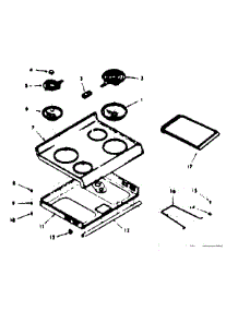 Main Top Section parts for Kenmore Range 103.9357321 (1039357321, 103 9357321) from AppliancePartsPros.com