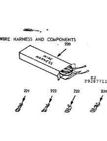 Wire Harness And Components parts for Kenmore Range 911.9287711 (9119287711, 911 9287711) from AppliancePartsPros.com