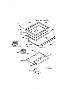 Main Top Section parts for Kenmore Range 911.9287711 (9119287711, 911 9287711) from AppliancePartsPros.com
