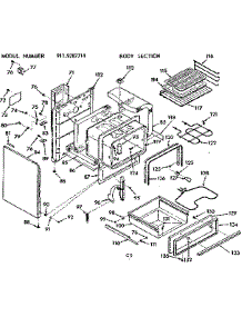 Body Section parts for Kenmore Range 911.9287711 (9119287711, 911 9287711) from AppliancePartsPros.com