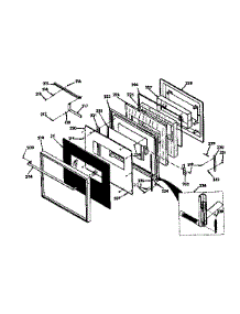 Upper Black Glass Door parts for Kenmore Range 850.4277710 (8504277710, 850 4277710) from AppliancePartsPros.com