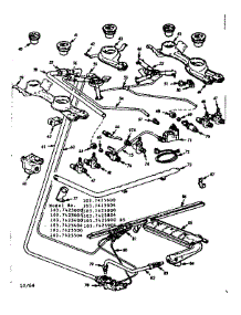 Burner Section parts for Kenmore Range 103.7425800 (1037425800, 103 7425800) from AppliancePartsPros.com