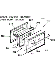 Oven Door Section parts for Kenmore Range 103.7297911 (1037297911, 103 7297911) from AppliancePartsPros.com