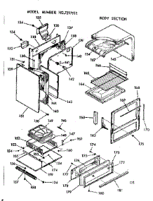 Body Section parts for Kenmore Range 103.7297911 (1037297911, 103 7297911) from AppliancePartsPros.com