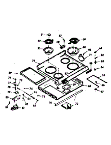 Main Top Section parts for Kenmore Range 103.9877243 (1039877243, 103 9877243) from AppliancePartsPros.com