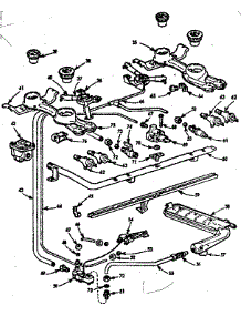Burner Section parts for Kenmore Range 103.7344000 (1037344000, 103 7344000) from AppliancePartsPros.com