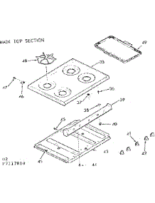 Main Top Section parts for Kenmore Range 911.7117810 (9117117810, 911 7117810) from AppliancePartsPros.com