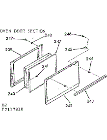 Oven Door Section parts for Kenmore Range 911.7117810 (9117117810, 911 7117810) from AppliancePartsPros.com