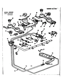 Burner Section parts for Kenmore Range 103.7374414 (1037374414, 103 7374414) from AppliancePartsPros.com