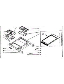 Main Top Section parts for Kenmore Range 103.7707020 (1037707020, 103 7707020) from AppliancePartsPros.com