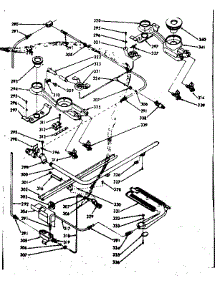 Lower Burner Section parts for Kenmore Range 103.7707020 (1037707020, 103 7707020) from AppliancePartsPros.com