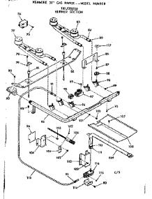 Burner Section parts for Kenmore Range 103.7298110 (1037298110, 103 7298110) from AppliancePartsPros.com