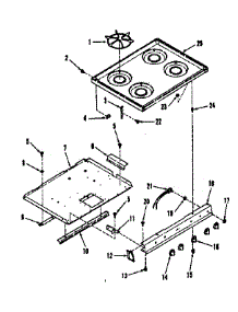 Main Top Section parts for Kenmore Range 911.7318514 (9117318514, 911 7318514) from AppliancePartsPros.com
