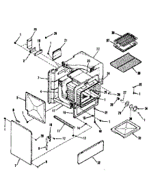 Oven Body Section parts for Kenmore Range 911.7318514 (9117318514, 911 7318514) from AppliancePartsPros.com