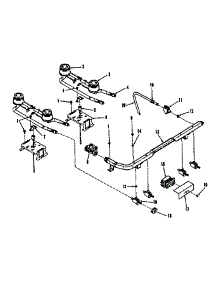Top Burner Section parts for Kenmore Range 911.7318514 (9117318514, 911 7318514) from AppliancePartsPros.com