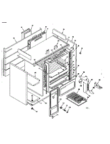 Cabinet parts for Kenmore Range 119.7616700 (1197616700, 119 7616700) from AppliancePartsPros.com