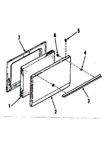 Oven Door Section parts for Kenmore Range 911.7108510 (9117108510, 911 7108510) from AppliancePartsPros.com