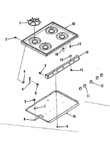 Main Top Section parts for Kenmore Range 911.7108510 (9117108510, 911 7108510) from AppliancePartsPros.com