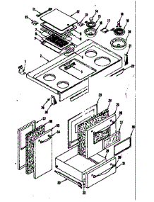 Top Section parts for Kenmore Range 119.9686791 (1199686791, 119 9686791) from AppliancePartsPros.com