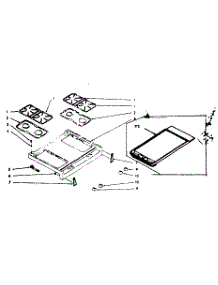 Main Top Section parts for Kenmore Range 103.7727000 (1037727000, 103 7727000) from AppliancePartsPros.com
